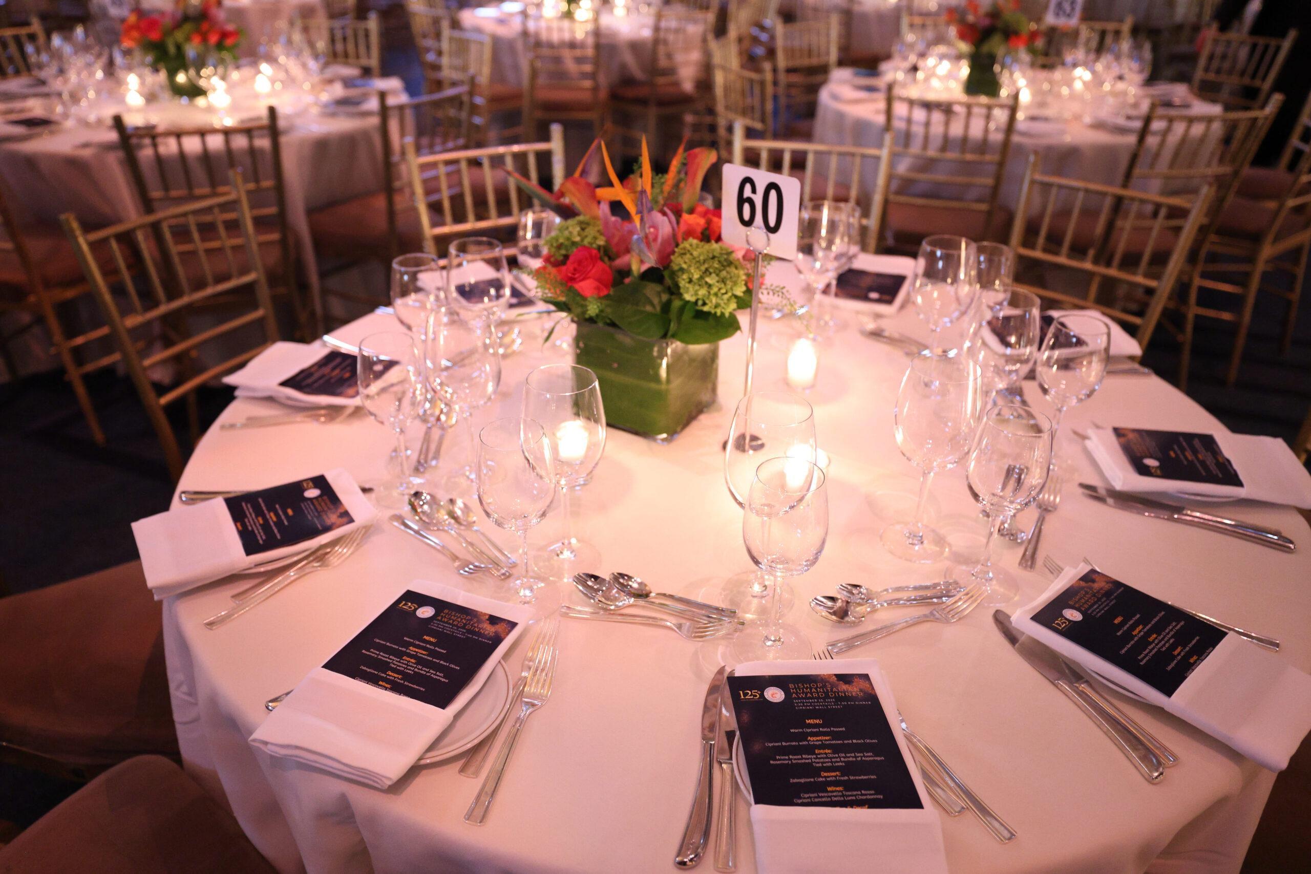 Bishop Humanitarian Award Dinner table 2026